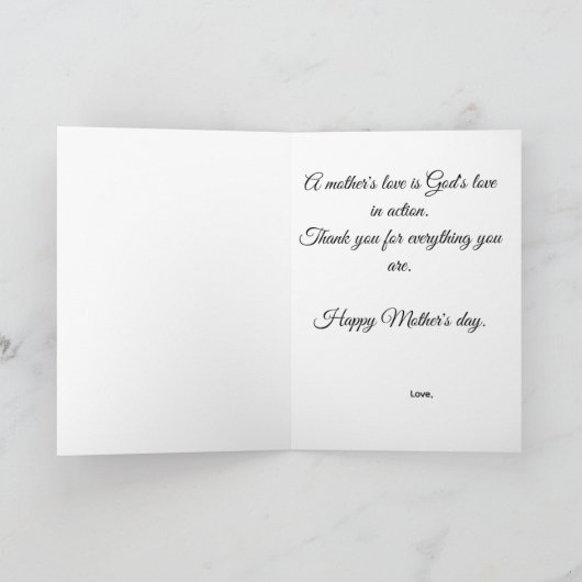 Christliches Muttertagsgeschenk Geschenk für Mama Karte (Innenseite)