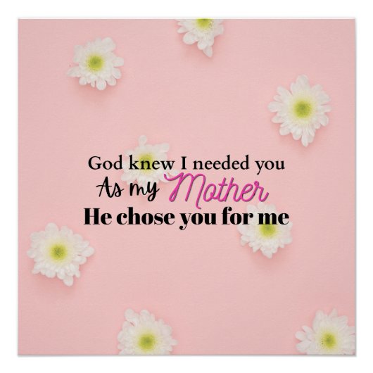 Christliches Muttertagsgeschenk Geschenk für Mama  Poster (Vorderseite)