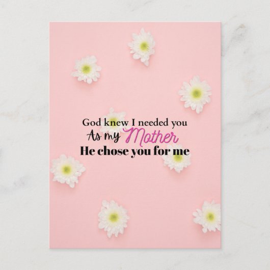Christliches Muttertagsgeschenk Geschenk für Mama  Postkarte (Vorderseite)
