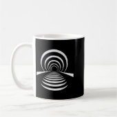 Christliches Nachleben Illusion Tunnel Retro Abstr Kaffeetasse (Links)