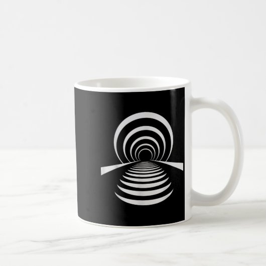 Christliches Nachleben Illusion Tunnel Retro Abstr Kaffeetasse (Rechts)