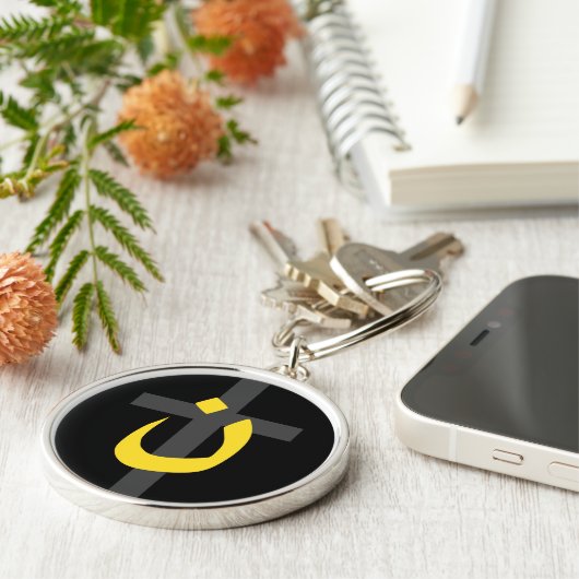 Christliches Nazaräer-Symbol-solidaritäts-Kreuz Schlüsselanhänger (Seite)