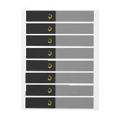 Christliches Nazarene-Symbol in Gelb auf Schwarz Rundum-Adressaufkleber (Bogen)
