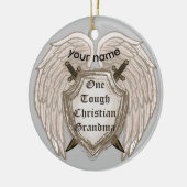 Christliches Oma Keramik Ornament (Links)