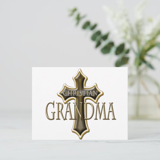 Christliches Oma Postkarte (Stehend Vorderseite)
