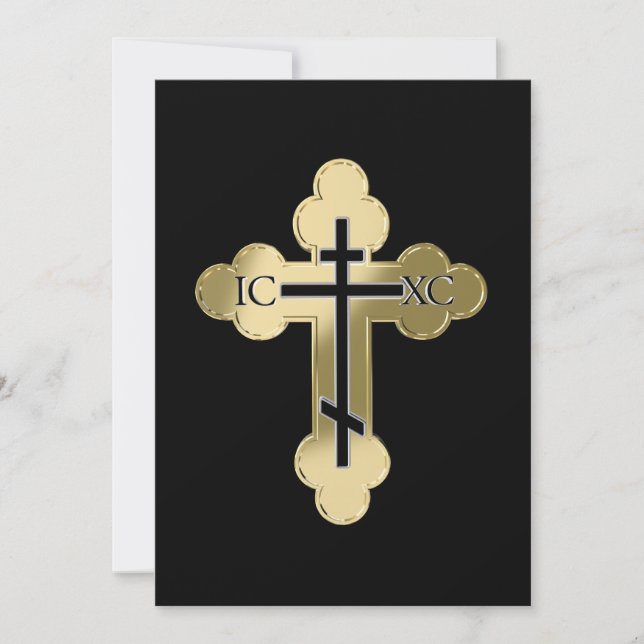 Christliches orthodoxe Kreuz (Vorderseite)