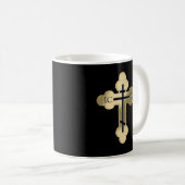 Christliches orthodoxe Kreuz Kaffeetasse (VorderseiteRechts)