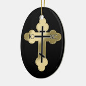 Christliches orthodoxe Kreuz Keramikornament (Links)