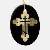 Christliches orthodoxe Kreuz Keramikornament (Hinten)