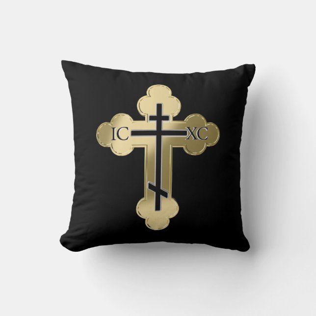 Christliches orthodoxe Kreuz Kissen (Vorderseite)