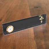 Christliches orthodoxe Kreuz Namensplakette (Seite)