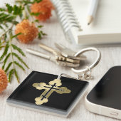 Christliches orthodoxe Kreuz Schlüsselanhänger (Vorderseite rechts)