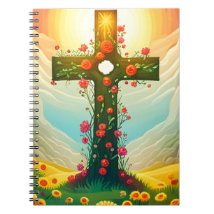 Christliches Osterfest Jesus Baptist katholische L Notizblock