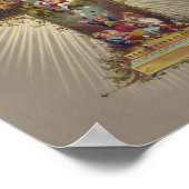 Christliches Osterkreuz Auferstehung Jesus Christu Poster (Ecke)