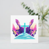 Christliches Osterkreuz Feiertagskarte (Stehend Vorderseite)