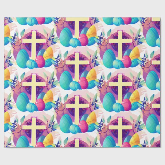 Christliches Osterkreuz Geschenkpapier (Flach)