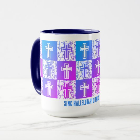 Christliches Osterkreuz Tasse (Vorderseite Links)