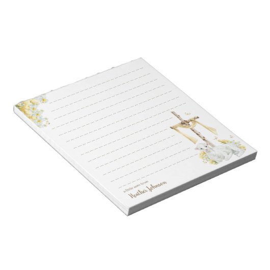 Christliches Osterlamm Notizblock (angewinkelt)