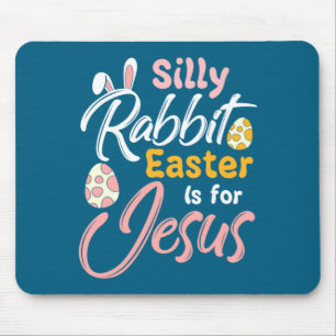 Christliches Ostern Dummer Hase Ostern ist für Jes Mousepad