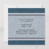 Christliches Parochiale Foto Abschluss Blau Einladung (Rückseite)