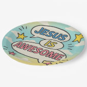 Christliches Party Pappteller (Schrägansicht)