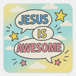 Christliches Party Quadratischer Aufkleber