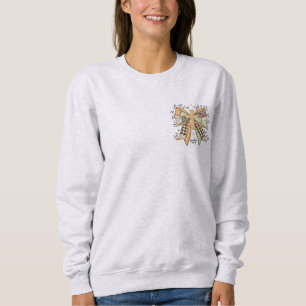 Christliches Patchwork-Schleifen-Kreuz-Sweatshirt Sweatshirt