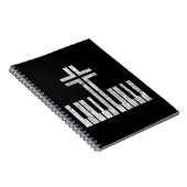 Christliches Piano-Kreuzung Pianist Gott Jesus M Notizblock (Rechte Seite)