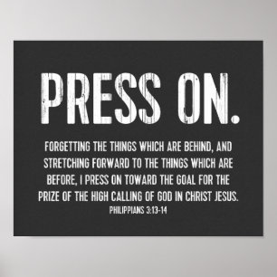 Christliches Plakatbibel, Philippinen 3:13-14 Poster