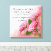 Christliches Poster 1 John 1:9 Leinwanddruck (Insitu (Holzboden))