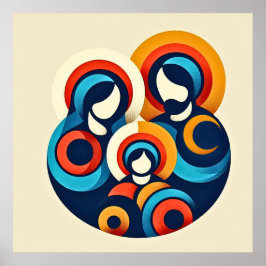 Christliches Poster der Familie