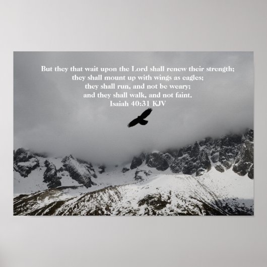 Christliches Poster - Isaiah 40:31 aber sie, die w (Vorne)