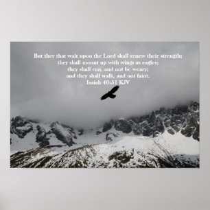 Christliches Poster - Jesaja 40:31 aber die auf de