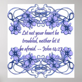 Christliches Poster mit Bibelverse John 14:27