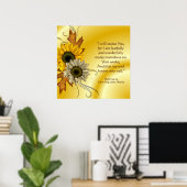 Christliches Poster mit Scripting-Blume (Heimbüro)