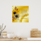 Christliches Poster mit Scripting-Blume (Küche)