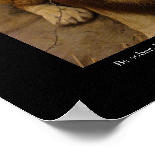 Christliches Poster, Roaring Lion! Poster (Ecke)