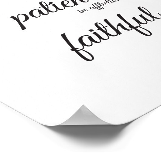 Christliches Poster, Romane 12:12 Poster (Ecke)