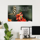 Christliches Poster - Schmetterling - Neue Kreatio (Heimbüro)