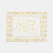 Christliches Psalm-Pastell-Blattmuster Fleecedecke (Vorderseite (Horizontal))