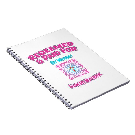 Christliches QR-Code-Notebook eingelöst und bezahl Notizblock (Rechte Seite)