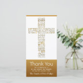 Christliches QuerBeileid johns 14 danken Ihnen 2 Dankeskarte (Stehend Vorderseite)