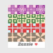 Christliches Quermuster 1 Aufkleber (Blatt)