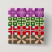 Christliches Quermuster 1 Button (Vorderseite)