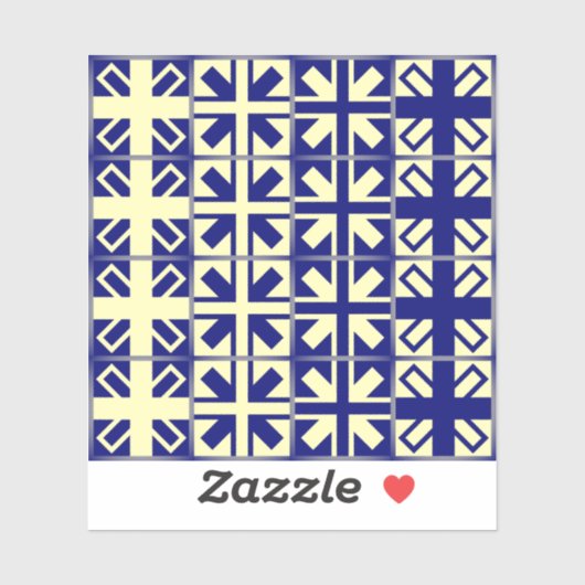 Christliches Quermuster 2 Aufkleber (Blatt)