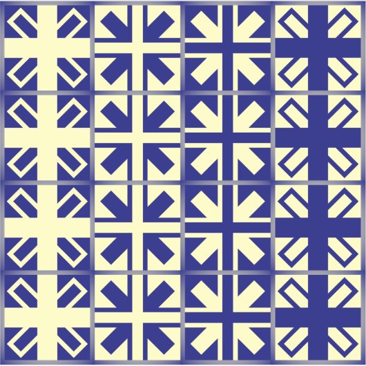 Christliches Quermuster 2 Aufkleber (Vorderseite)