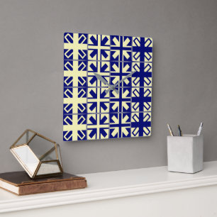 Christliches Quermuster 2 Quadratische Wanduhr