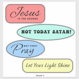 Christliches Quotes-Paket Aufkleber