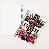 Christliches Rainbow-Faith Cross Notizblock (Innen)