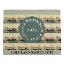 Christliches religiöses Heiliges Land Vintage-Foto Kalender